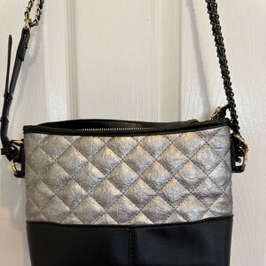 Women's Quilted Leather Cross-Body Bag Purse Handbags with Chain Strap Small